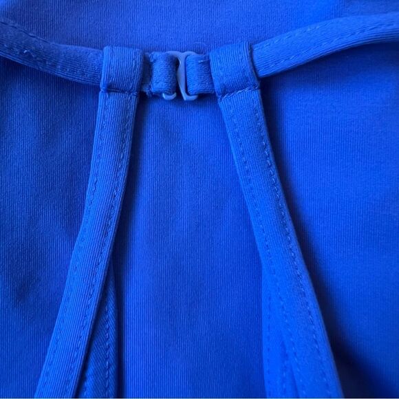 Capezio Halter V-Neck Leotard & Short Set Royal XS - Picture 6 of 9